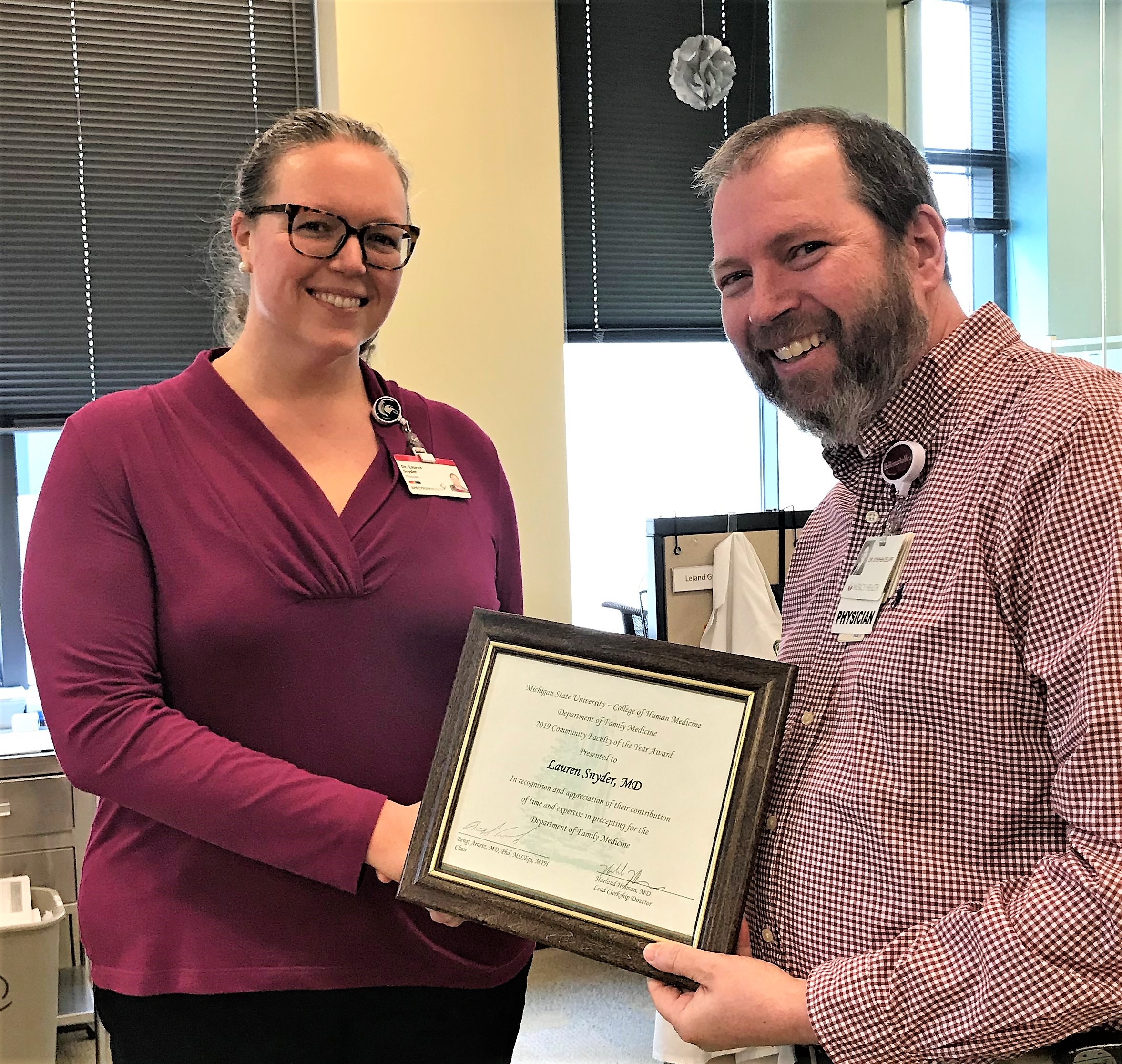 Drs Lauren Snyder and Steve DeLapp 